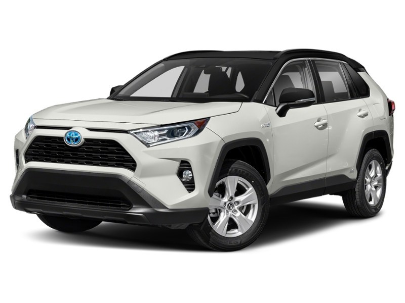 2021 Toyota RAV4 Hybrid Hybrid XLE AWD Blizzard Pearl w/Black Roof  Shot 4
