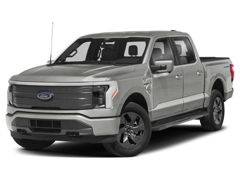 2023 Ford F-150 Lightning LARIAT 4WD SuperCrew 5.5' Box Iconic Silver Metallic  Shot 1
